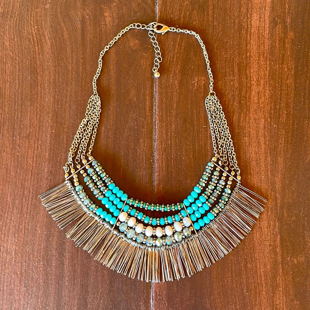 Statement bib necklace